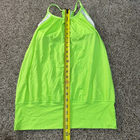 LULULEMON Women's No Limits Tank Size 6 In Zippy Green/White - Picture 9 of 11